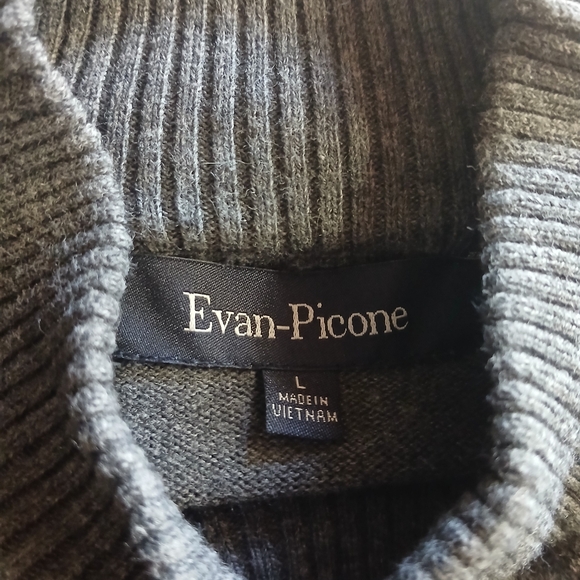 Evan Picone Long Sleeve Sweater Dress With Attached Cardigan - Picture 7 of 10